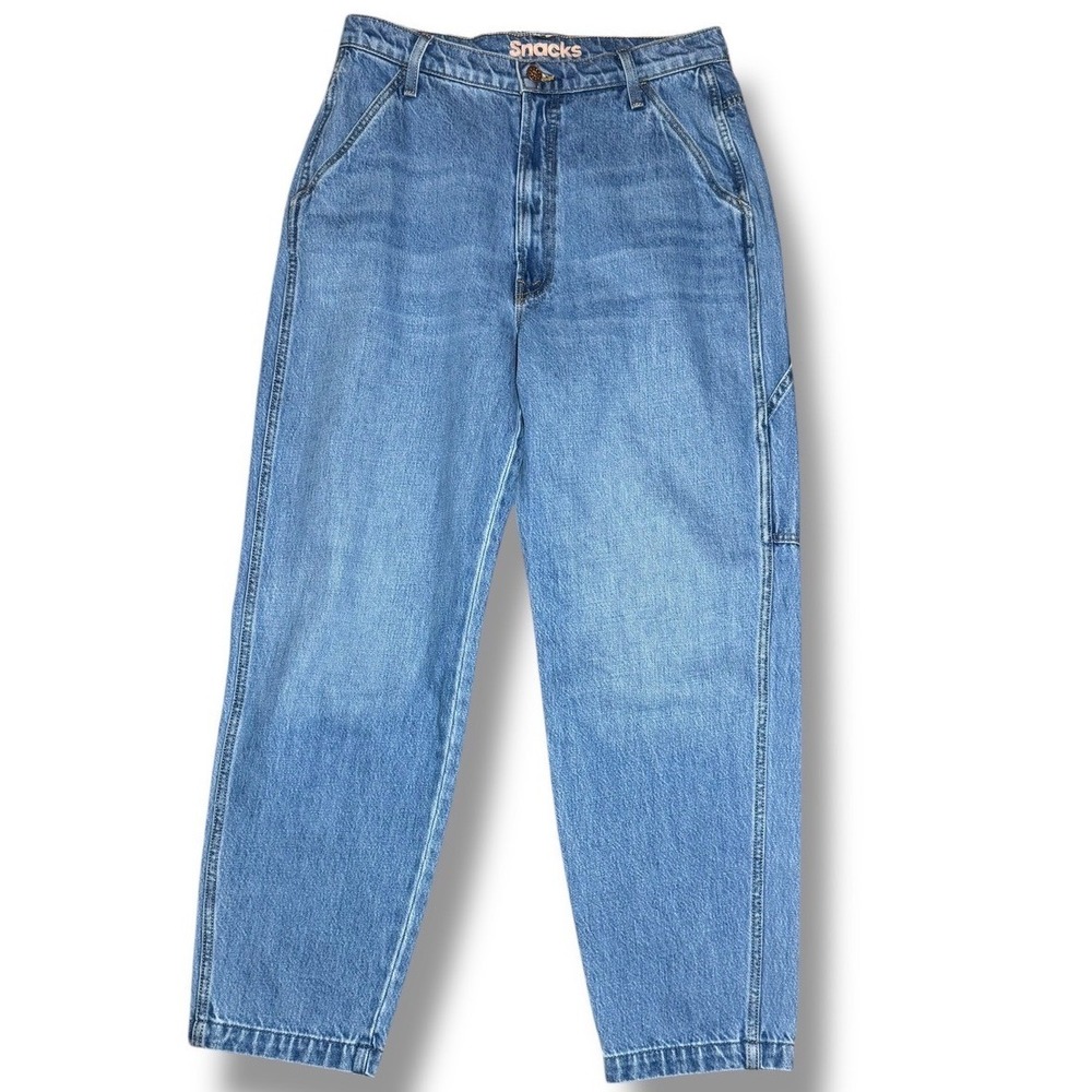 MOTHER SNACKS Utility High‎ Waisted Twizzy Ankle Carpenter Barrel Jeans 32